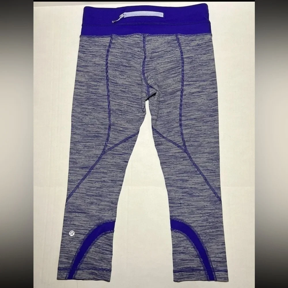 Lululemon Inspire Crop II Wee Are From Space Bruised Berry Capri Legging Size 6